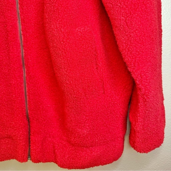 NWT Charlie Holiday Sommerset Teddy Sherpa Full Zip Jacket Red - Picture 7 of 10